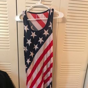 American Flag Print Dress